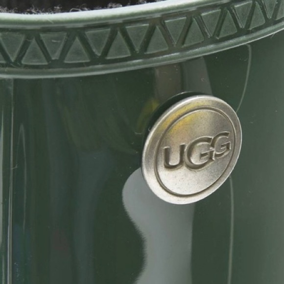 UGG Shaye Rain Boots with Fur in Pine Green NWT - Picture 3 of 5